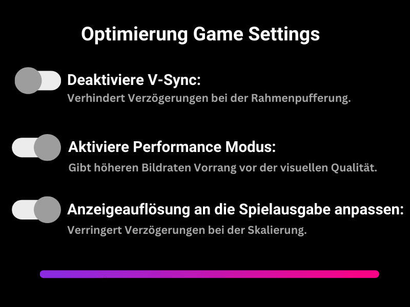 Optimierung der Game Settings – Welche Grafikeinstellungen und Ingame-Optionen Maus Input Lag verringern können.