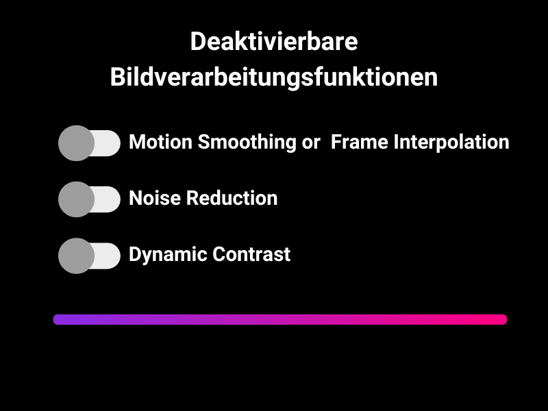 Bildfunktionen TV Input Lag